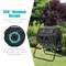 Dual-Chamber Outdoor Rotating Compost Bin with Aeration Holes and 43-Gallon Capacity